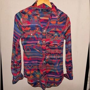 Polo Ralph Lauren Women’s Southwestern Shirt SMALL
